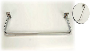 600mm Slatwall D Rail (F/s oval) Chrome (support arms optional)