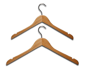 Wooden Shaped Tops Hanger (box of 100)