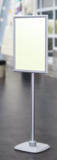 Poster frame on adjustable stand