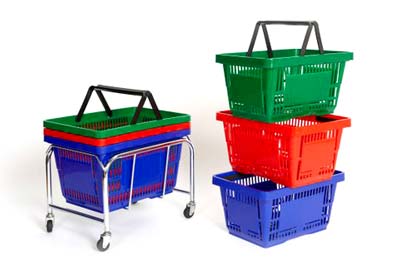Plastic Shopping Basket 21 litre