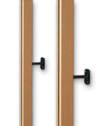Oak Cladded Twin-slot wall uprights (pack of two)