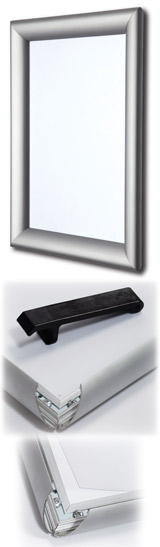 Tamper Resistant Silver Snap Frames