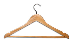Wooden Shaped Suit Hanger (box of 100)