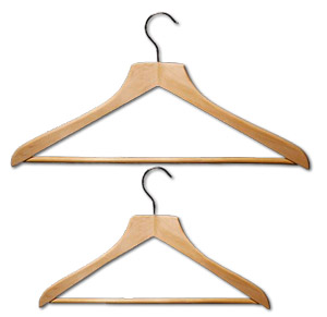 Wooden Shaped Suit Hanger (box of 100)