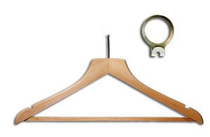 Wooden Shaped 'Hotel' Hanger - 450mm (box of 100)